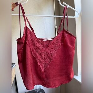 Miami Burnt Orange Lace Cami Top XS